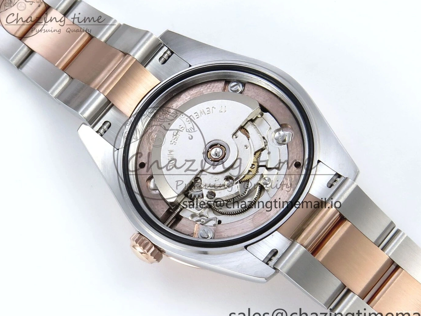 0515 Sleek DateJust 31 278381RBR ARF 1:1 Best Edition 904L Steel RG Roman Dial Diamonds Bezel on SS RG Oyster Bracelet ETA 382